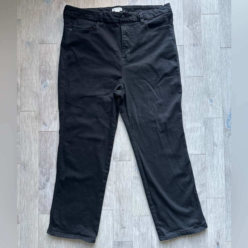 Good American Black‎ Straight Leg Jeans 18